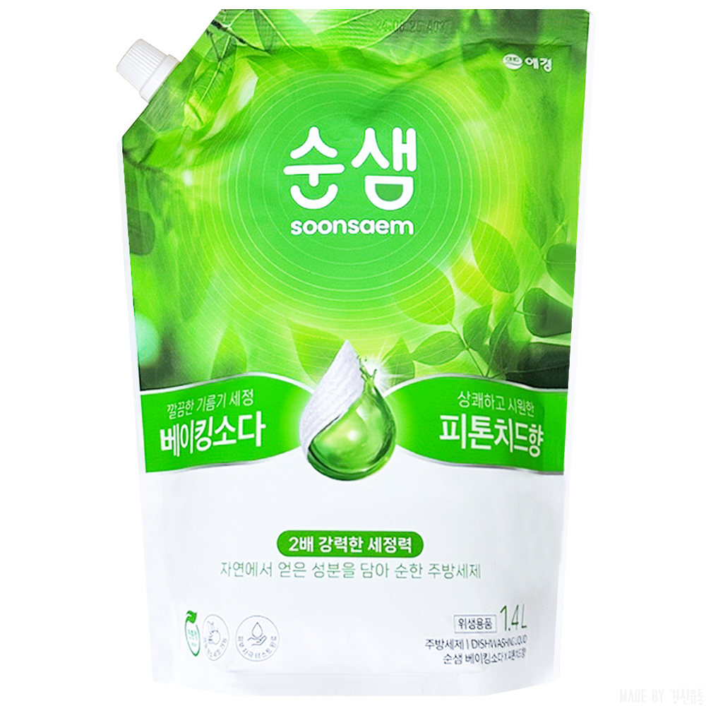 [애경] 순샘 베이킹소다 X 피톤치드향 주방세제 1.4L x 1