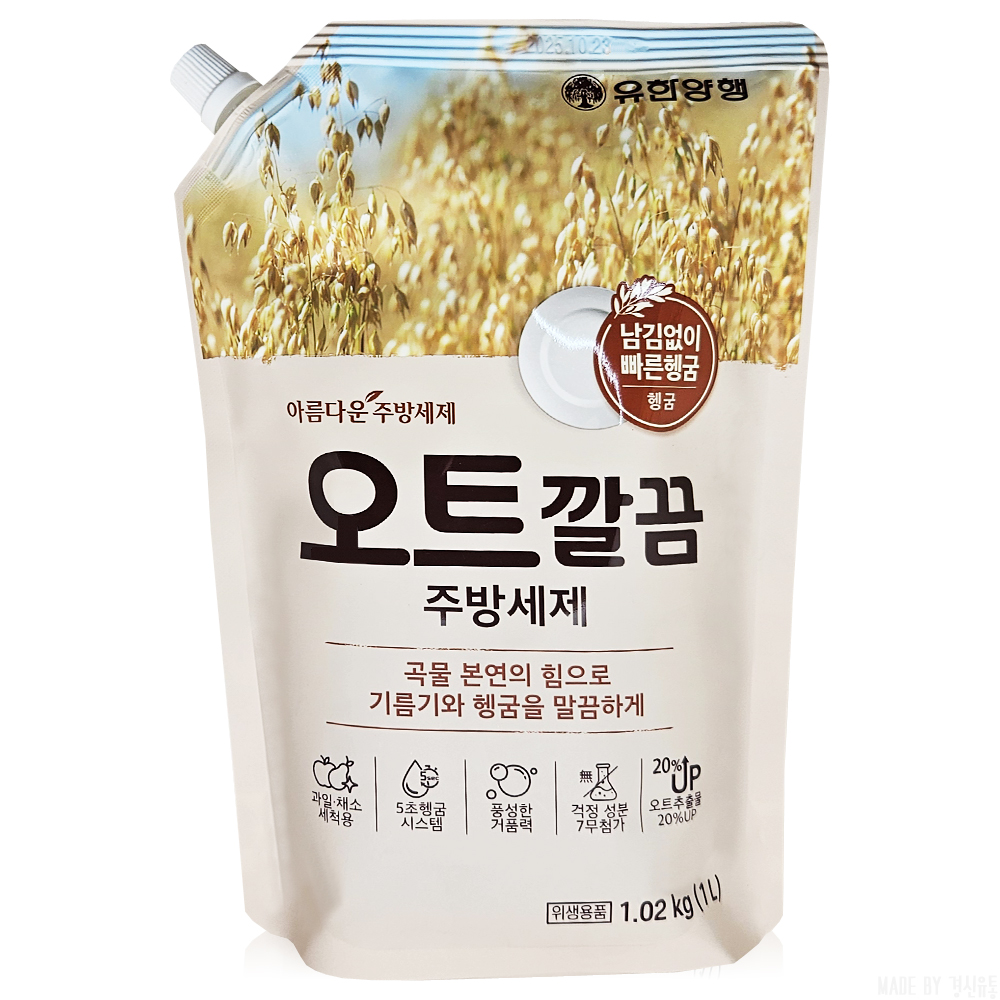 [유한양행] 아름다운 주방세제 오트깔끔 1L x 1