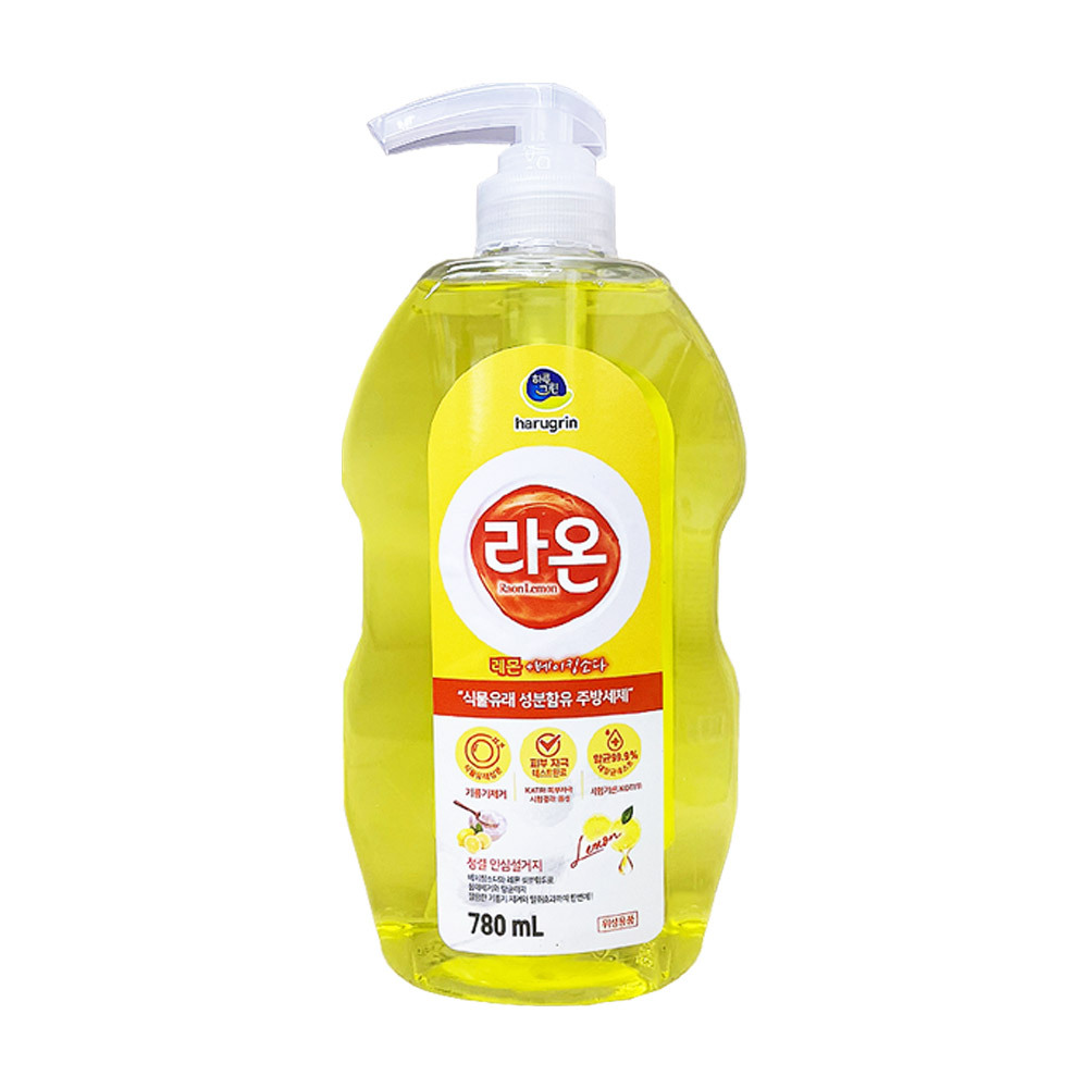 [하루그린] 라온 주방세제 레몬 용기 780ml x 1