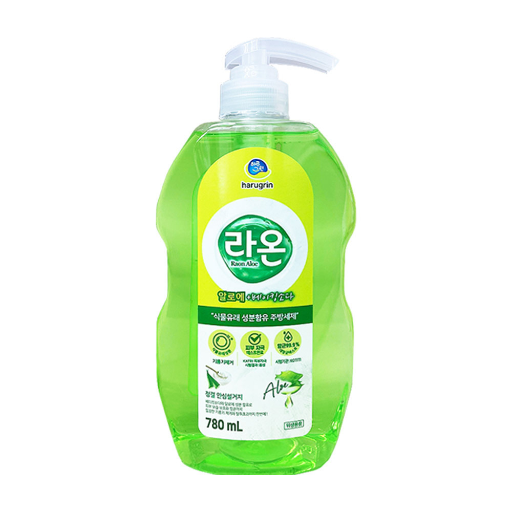 [하루그린] 라온 주방세제 알로에 용기 780ml x 1