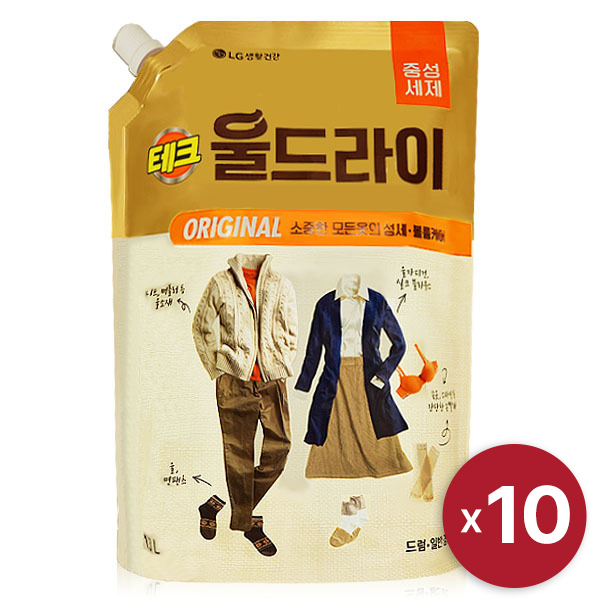 [LG생활건강] 테크 울드라이 오리지널 중성세제 1.3L x 10