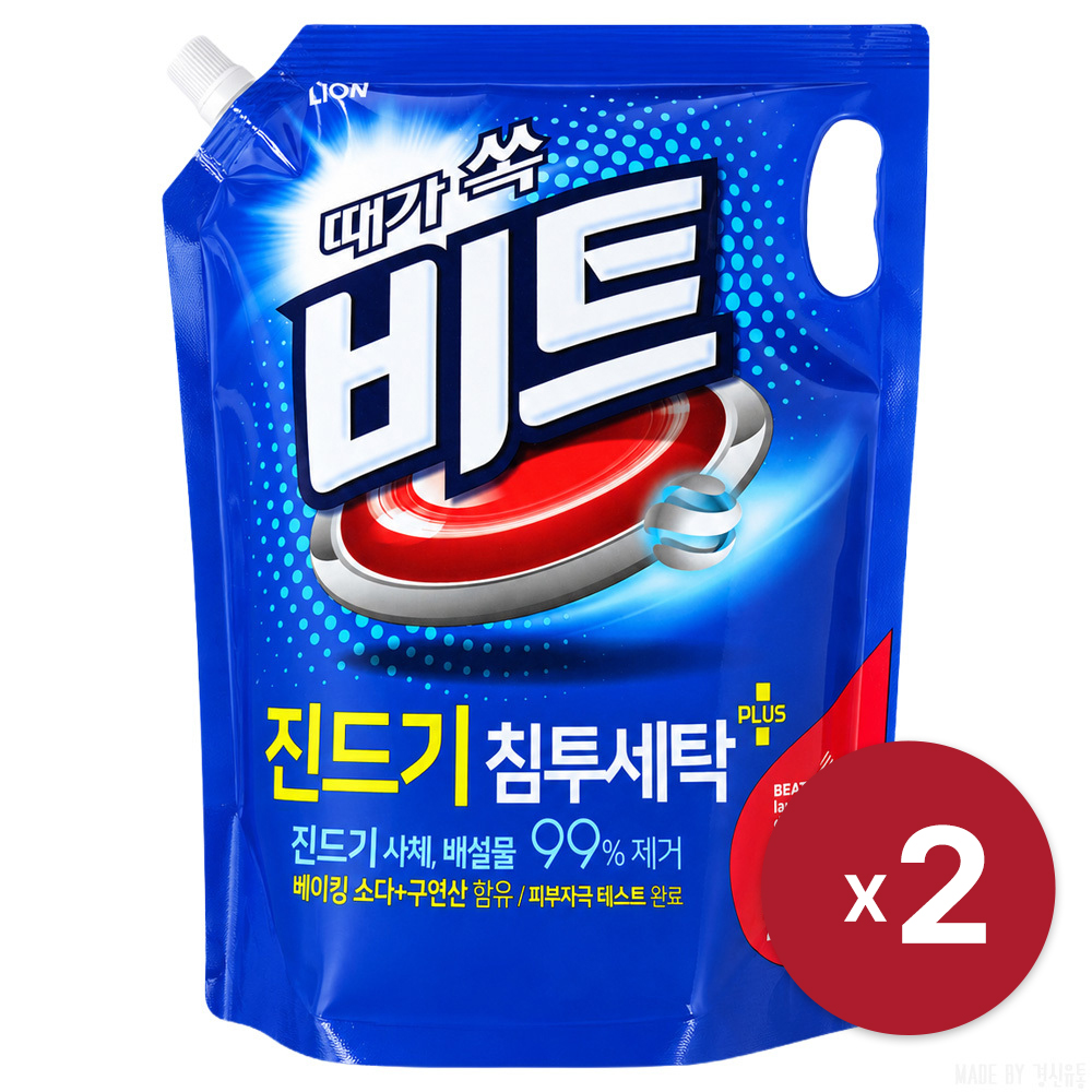 [라이온코리아] 비트 제로 액체세제 일반 2L x 2