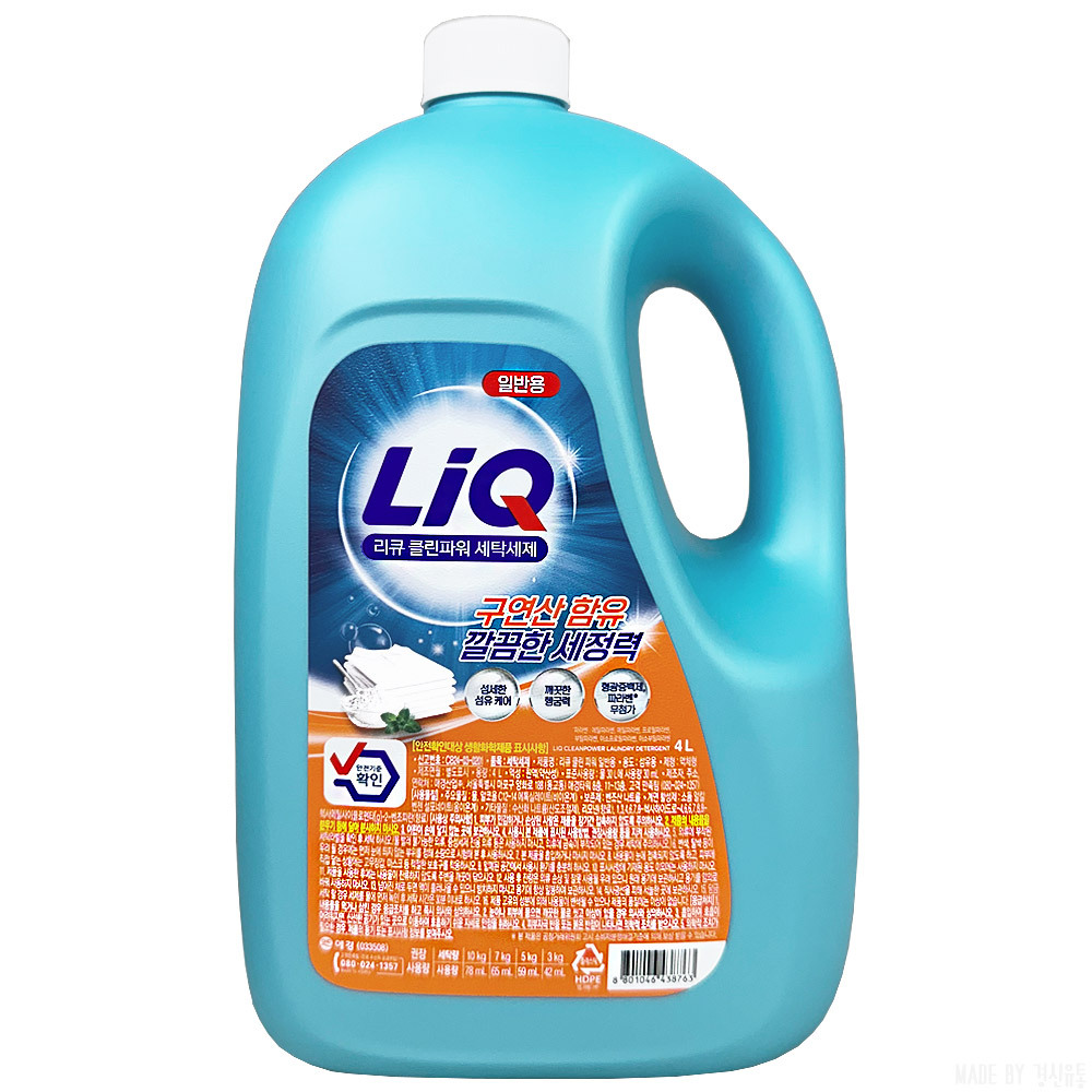 [애경] 리큐 액체세제 클린파워 일반용 4L  x 1