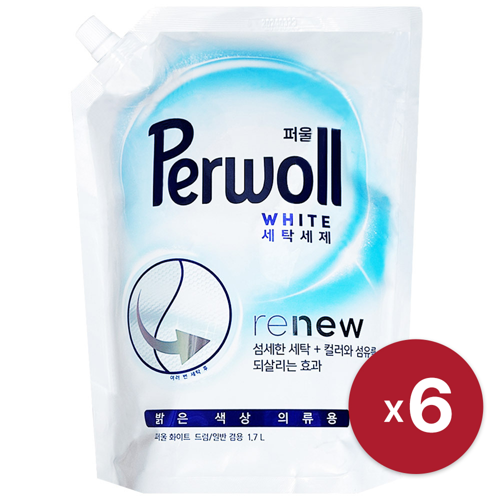 [헨켈] 퍼울 세탁세제 화이트 1.7L x 6
