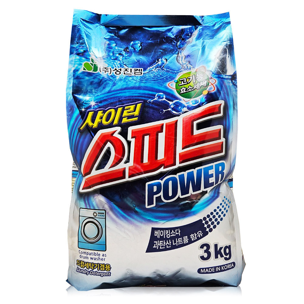 스피드 파워 올인원 3kg x 1 가루세제 분말세제