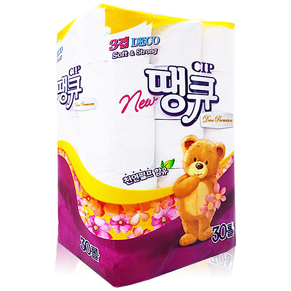 [땡큐] 땡큐 화장지 15m 3겹 30롤 x 1 데코