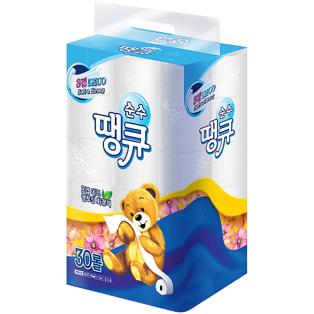 [땡큐] 순수땡큐 15m 3겹 30롤 x 1 데코엠보싱
