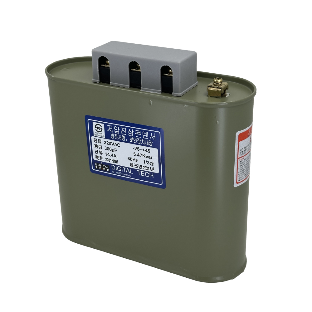 저압콘덴서,저압커패시터,진상콘덴서,저압진상콘덴서,구름컴퍼니,디지털텍,디지털테크,삼화콘덴서,은성콘덴서,뉴인텍,캐패시터,저압진상커패시터,삼화캐패시터,저압진상,자동역률조정기,고조파억제,전력손실경감,은성,오토닉스,일신전기,DTJ220V_300UF,DLE-2B300S/T