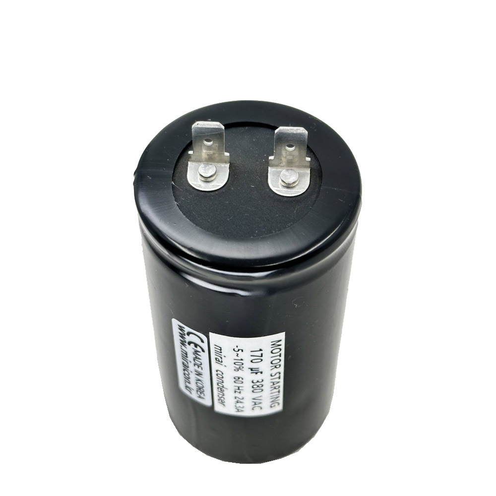 380V 380VAC 170uF 국산 콘덴서 전동기 모터 기동 스타팅 기기용 커패시터 캐패시터 Motor Starting