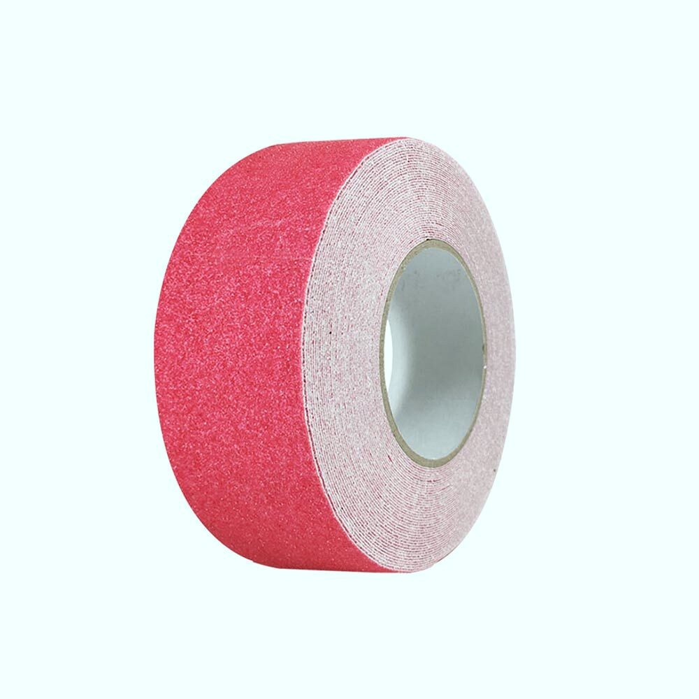 Oce 실외용 논슬립 계단 바닥 테이프 핑크색 50mmx15M 발코니 미끄럼 방지제 라인 안전 테이프 보드 스티커 테이프