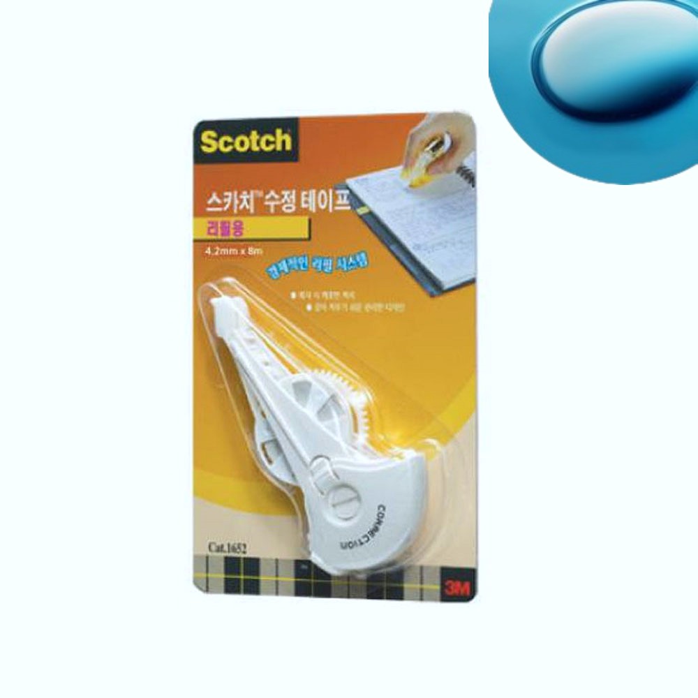 Oce 스카치 소형 수정테이프 리필 소형 휴대용 수정액 하얀색 테이프 수정 태이프