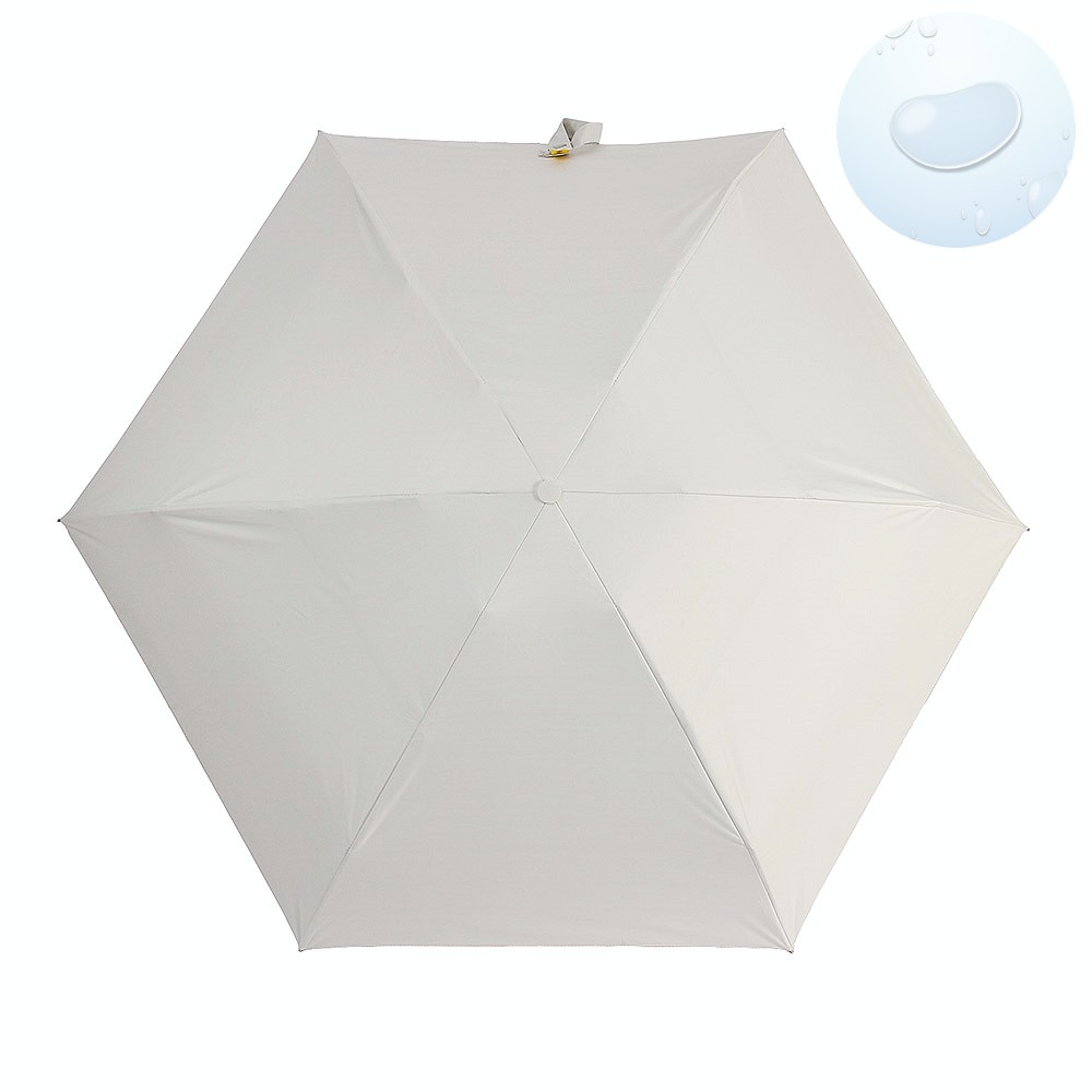 Oce 5단 미니 수동우산 겸 양산 화이트 UV 자외선 차단 양산 접이식  가벼운 단우산 접는 암막 우산