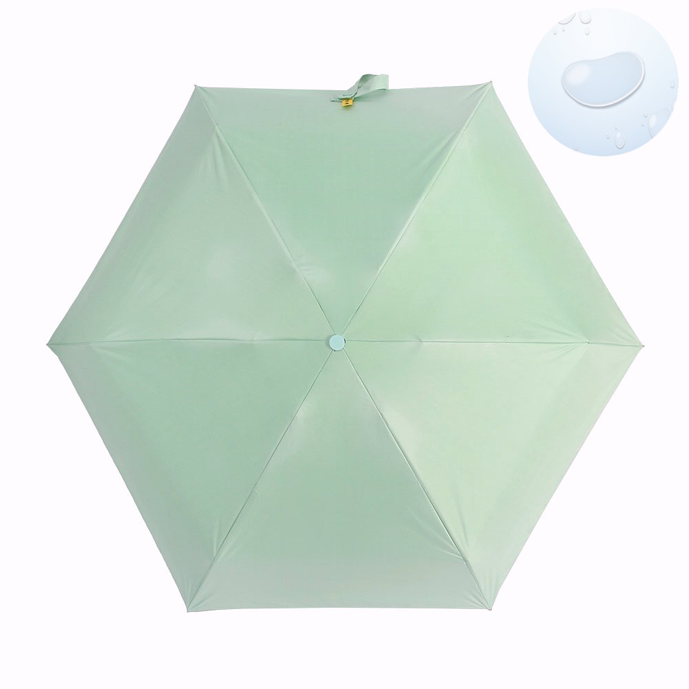 Oce 5단 미니 수동우산 겸 양산 민트 접는 암막 우산 접이식  가벼운 단우산 썬쉐이드  썬세이드