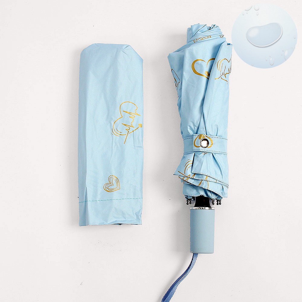 Oce 하트 3단 수동우산 겸 양산 스카이 썬쉐이드  썬세이드 접는 가벼운 단우산 컬러풀 소형 양우산