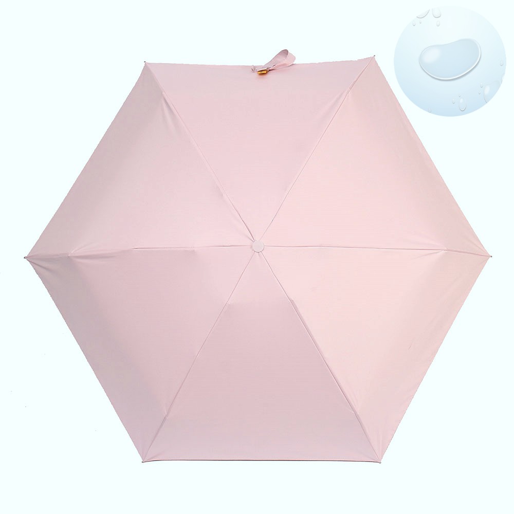 Oce 5단 캡 수동우산 겸 양산 핑크 접는 암막 우산 컴팩트 작은 우양산 초경량 양우산