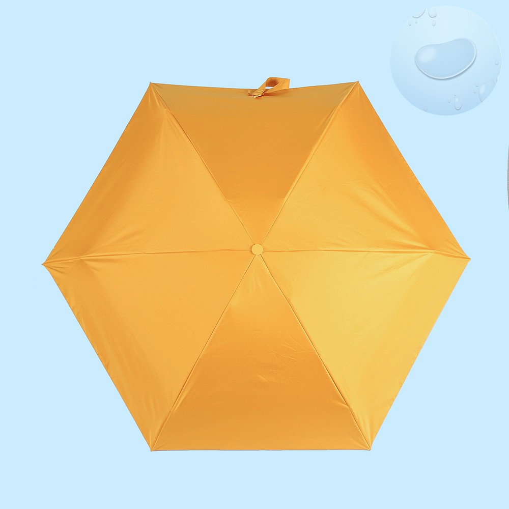 Oce 5단 미니 수동우산 겸 양산 옐로우 튼튼한 우양산 예쁜 양우산 휴대용 수동우산