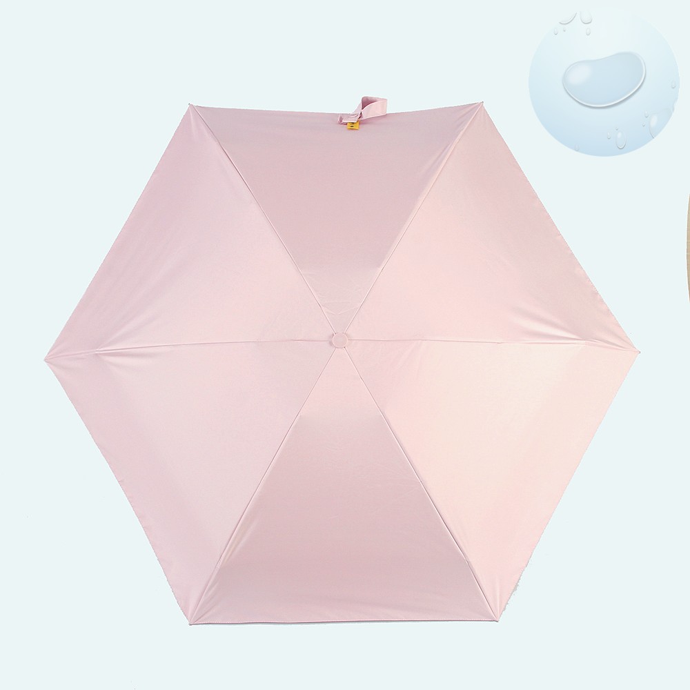 Oce 5단 미니 수동우산 겸 양산 핑크 방수 방풍 우산 튼튼한 우양산 휴대용 수동우산