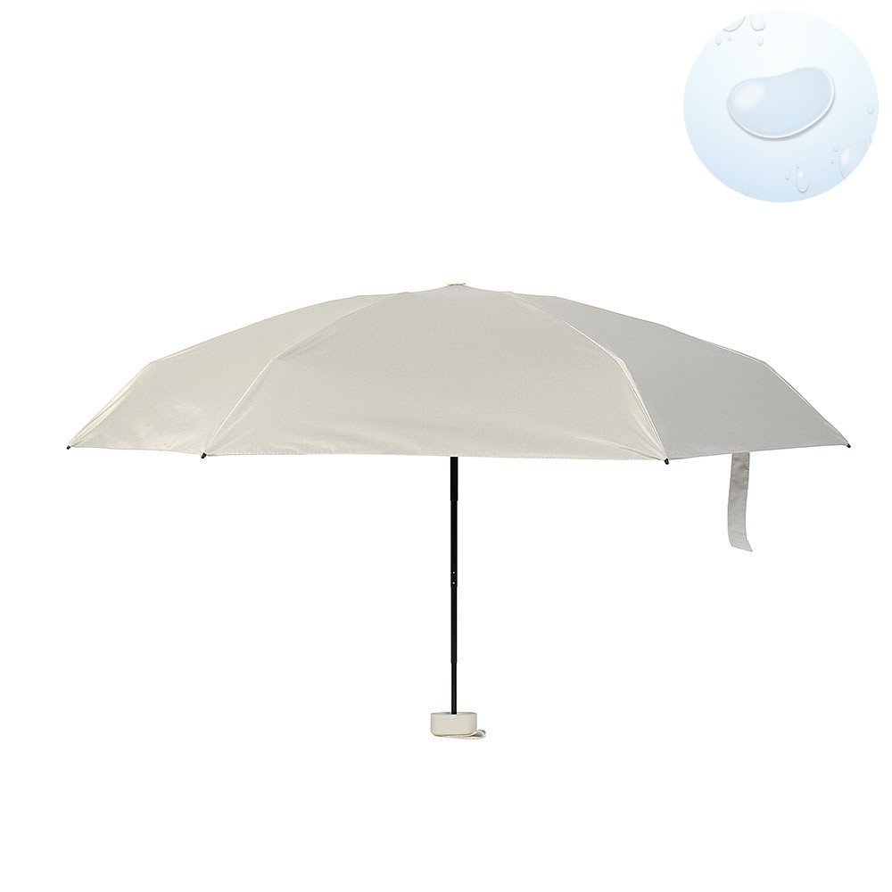 Oce 화이바 암막 6단 초미니 우산겸 양산 아이보리 UV 자외선 차단 양산 튼튼한 우양산 컴팩트 작은 우양산