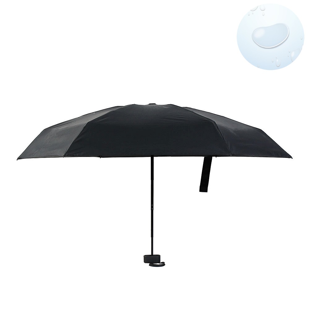 Oce 합금살 암막 6단 초미니 우산겸 양산 블랙 튼튼한 우양산 수동 접이식 우산 컴팩트 작은 우양산