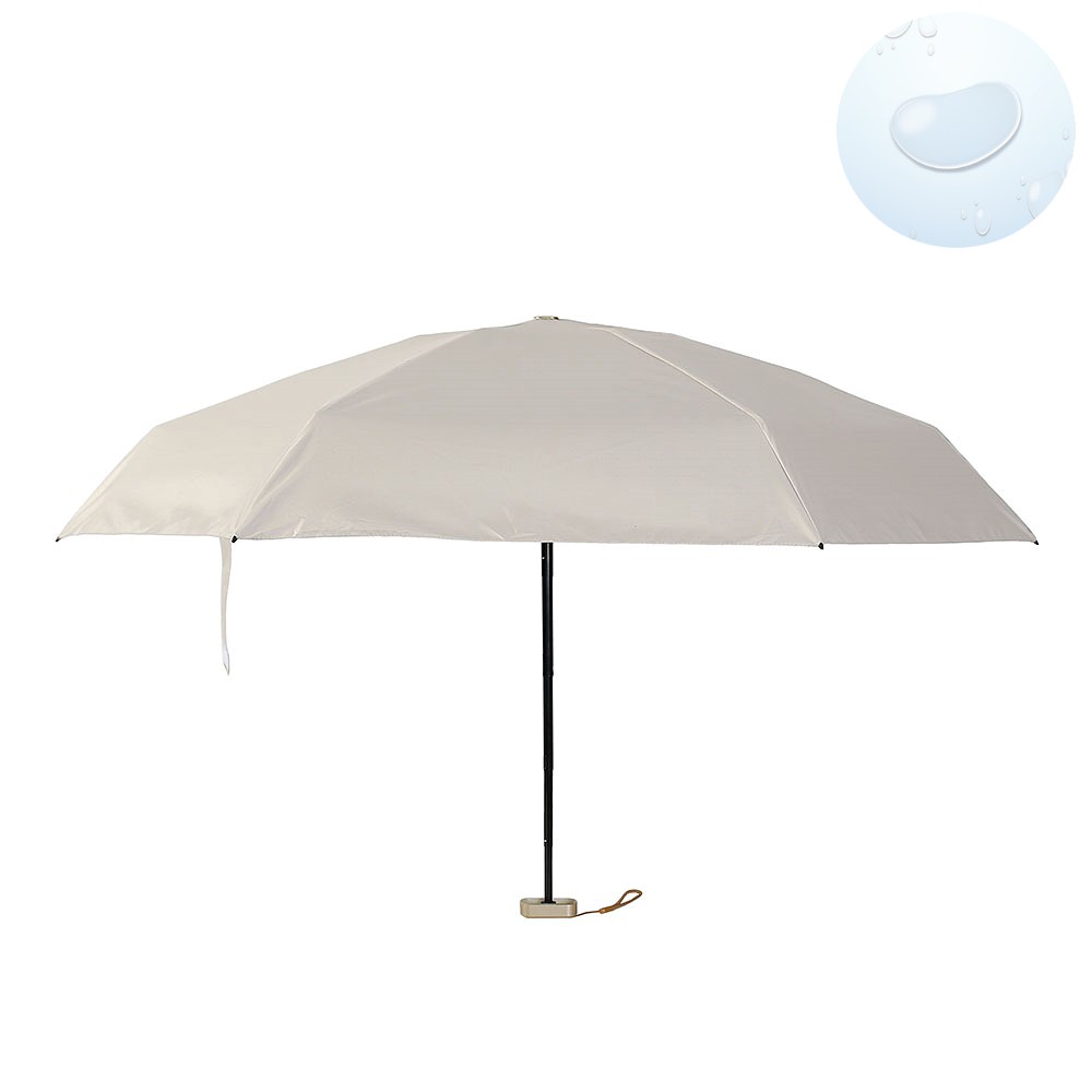 Oce 합금 암막 6단 초미니 우산겸 양산 베이지 수동 접이식 우산 컬러풀 소형 양우산 UV 자외선 차단 양산