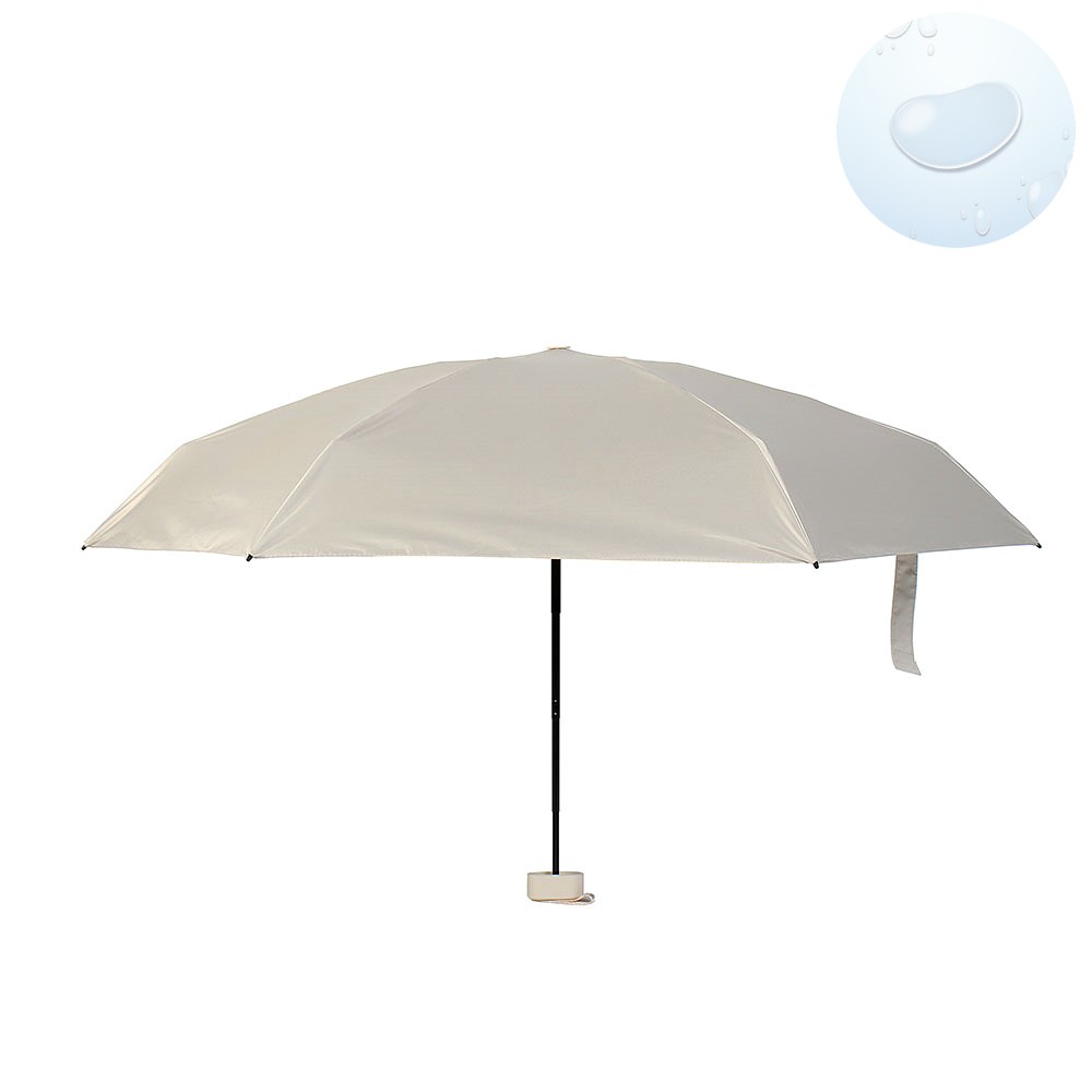 Oce 합금살 암막 6단 초미니 우산겸 양산 베이지 수동 접이식 우산 튼튼한 우양산 컬러풀 소형 양우산