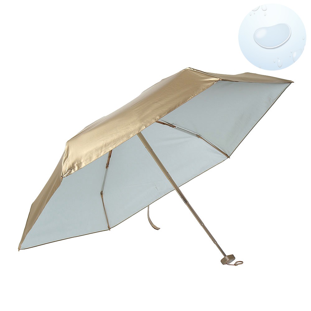Oce 화이바 암막 6단 초미니 우산겸 양산 골드 화이트 UV 자외선 차단 양산 컬러풀 소형 양우산 초경량 휴대용 양산