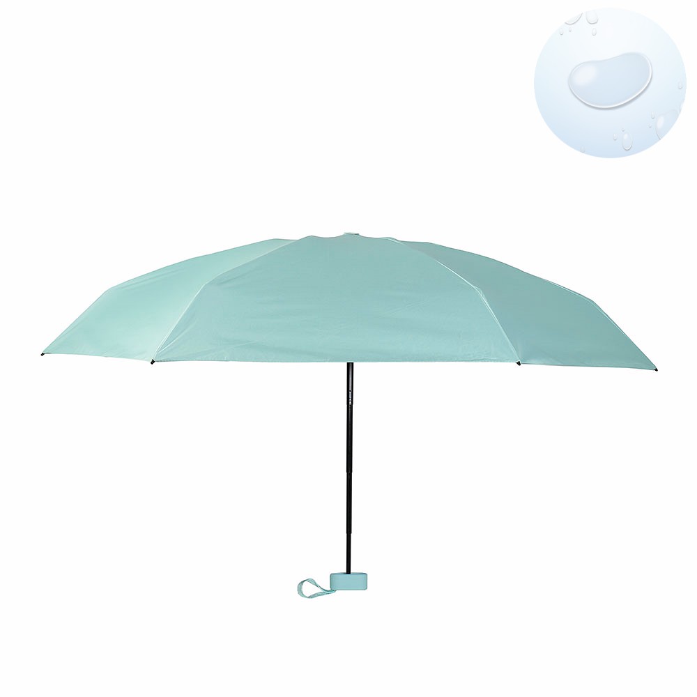 Oce 합금살 암막 6단 초미니 우산겸 양산 민트 컴팩트 작은 우양산 수동 양우산 컬러풀 소형 양우산