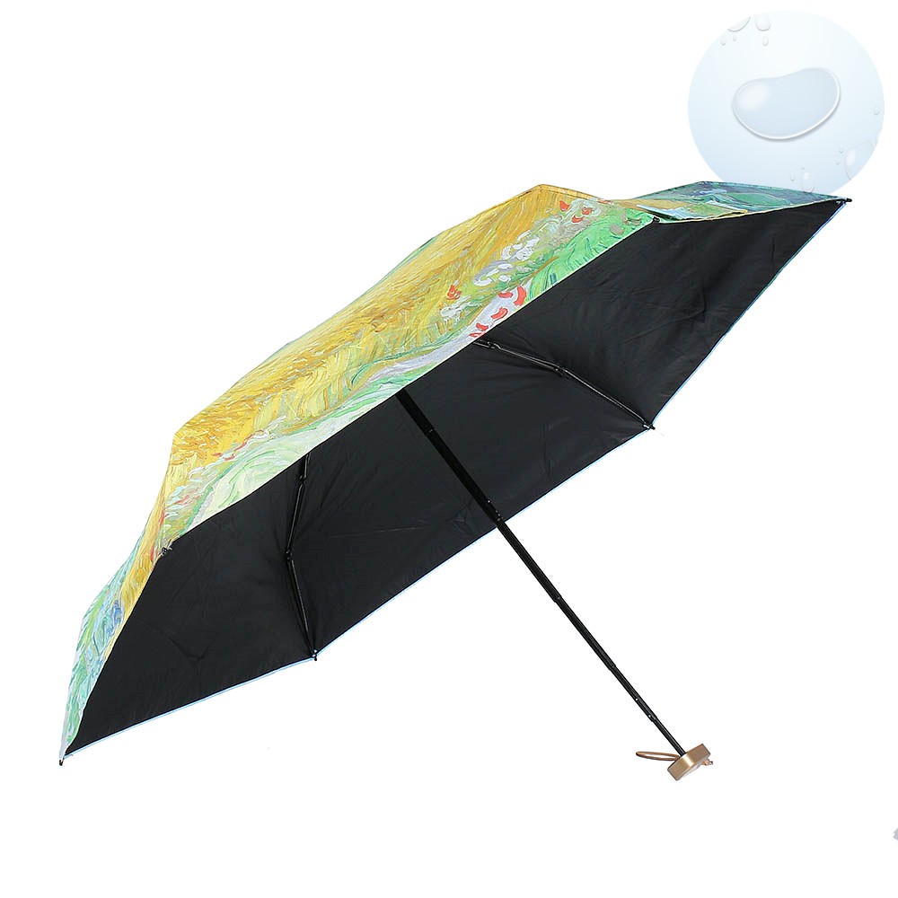 Oce 컬러아트 암막 6단 초미니 우산겸 양산 블랙 윈드 썬쉐이드  썬세이드 가벼운 단우산 튼튼한 우양산