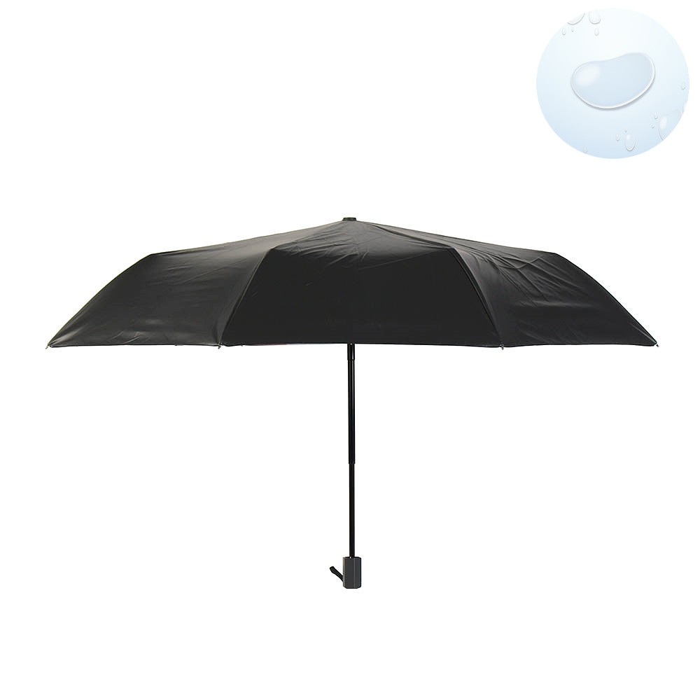 Oce 예쁜 3단 수동우산 겸 양산 블랙 잎사귀 접는 가벼운 단우산 튼튼한 우양산 일러스트 양우산