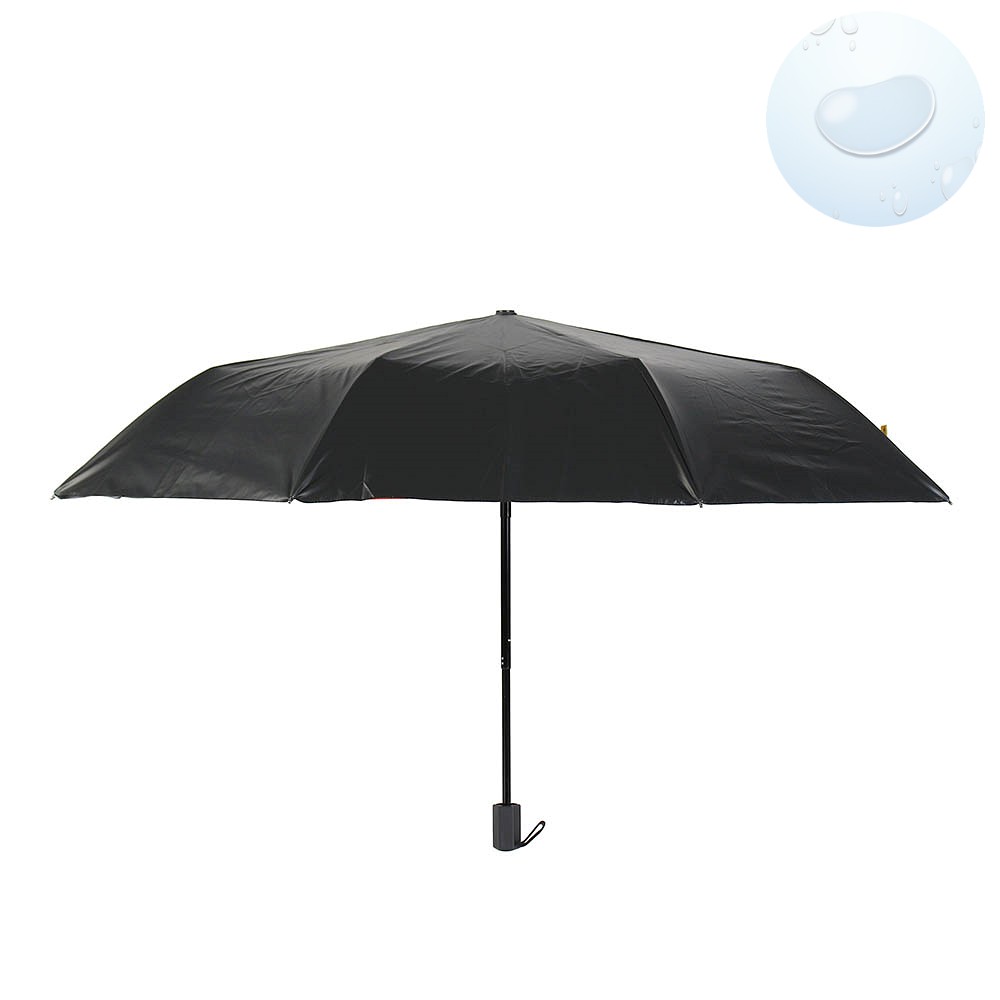 Oce 예쁜 3단 수동우산 겸 양산 블랙 단감 튼튼한 우양산 일러스트 양우산 초경량 휴대용 양산