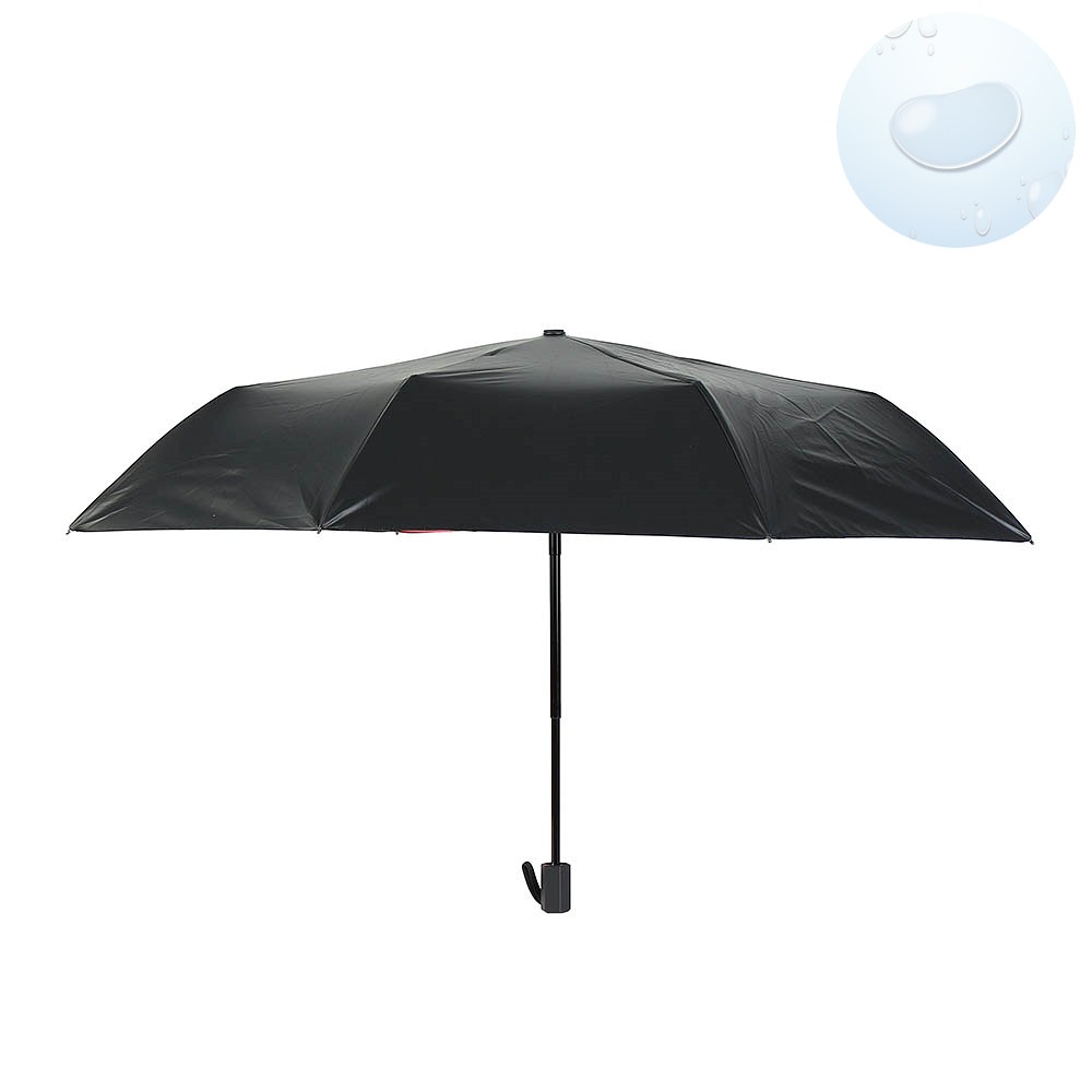 Oce 예쁜 3단 수동우산 겸 양산 블랙 딸기 컬러풀 소형 양우산 접는 가벼운 단우산 수동 접이식 우산