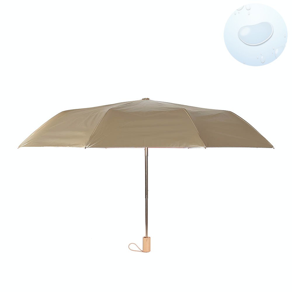 Oce 예쁜 3단 수동우산 겸 양산 골드 딸기 수동 접이식 우산 컴팩트 작은 우양산 비비드 칼라 우산