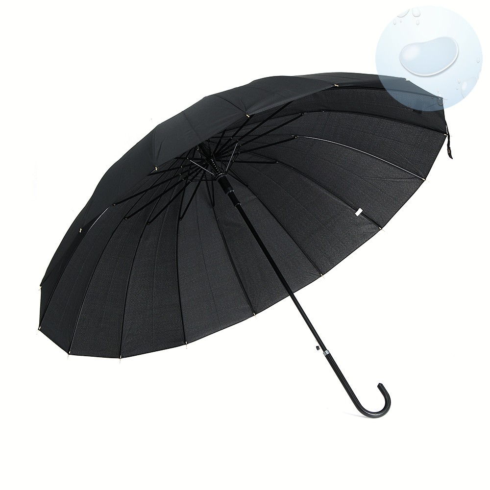 Oce 가죽 손잡이 자동 큰 우산 블랙 방수 방풍  자동우산 빠른건조 자동우산 튼튼한 장우산