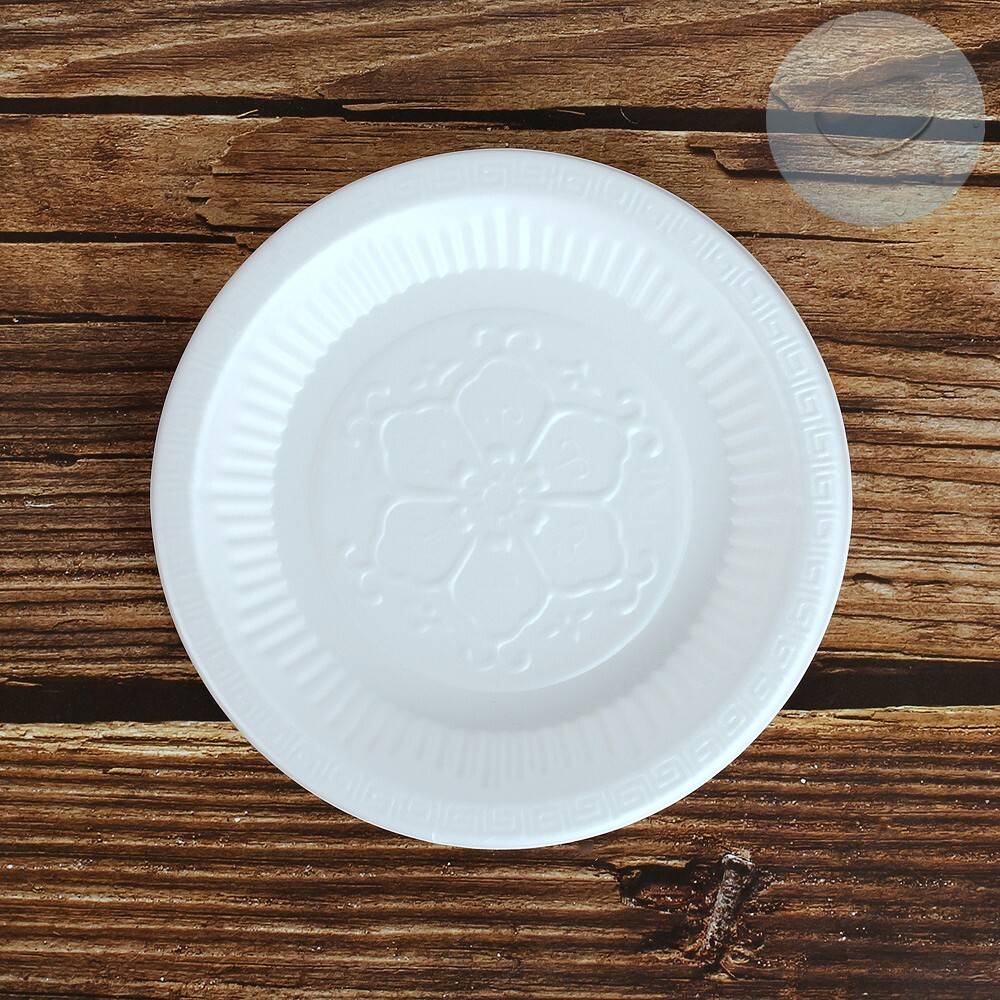 Oce 일회용 국산 원형 오목 접시 반찬 그릇 10입 20cm 찬기 배달 용기 식품 포장 그릇