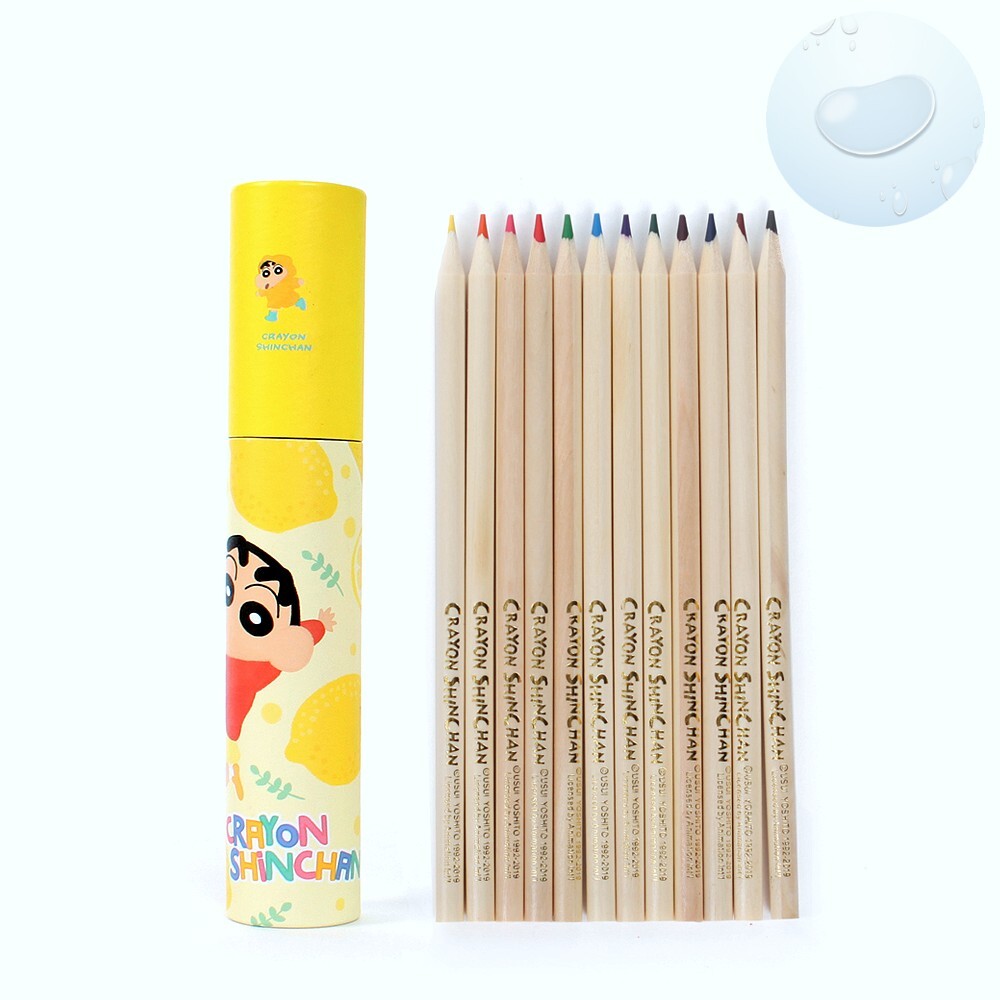 짱구 캐릭터 12세 깍아쓰는 색연필 크래파스 나무 색연필 그림 펜슬