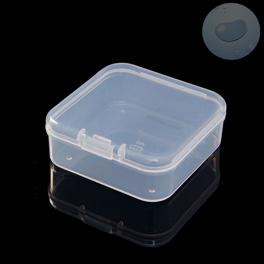 Oce 헤어핀 정리함 플라스틱 빈통 6.5x6.5 투명 뚜껑 상자 구급 상자 아크릴 박스