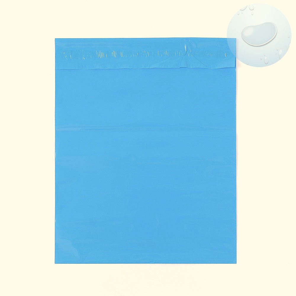 Oce 택배 비닐 봉지 접착 봉투 100p 25x31 블루 포장백 접착비닐 의류 포장 비닐