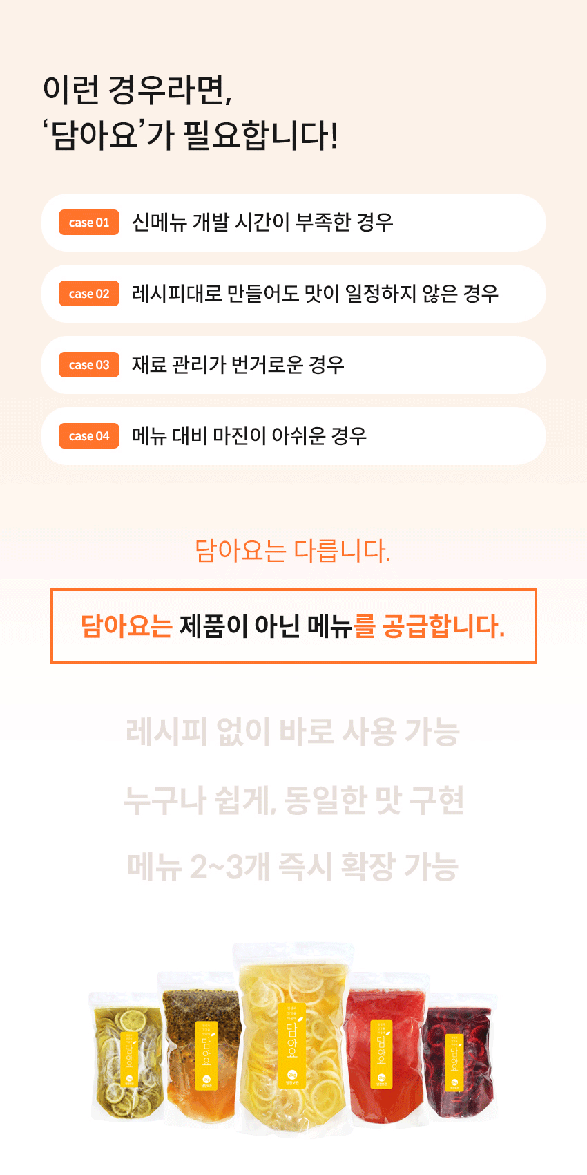 담아요 수제과일청 (보틀병) 650g 무첨가 수제청 상세 이미지 4