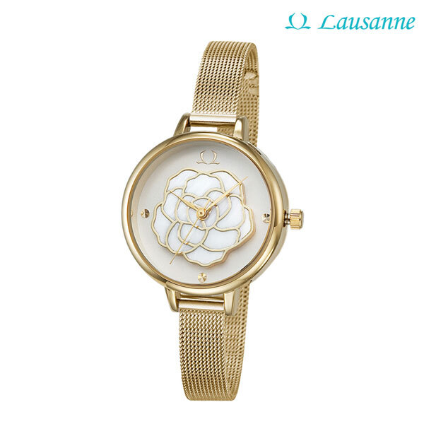 [Lausanne] 로잔 장미 자개 시계, LN2341-GD4(골드)