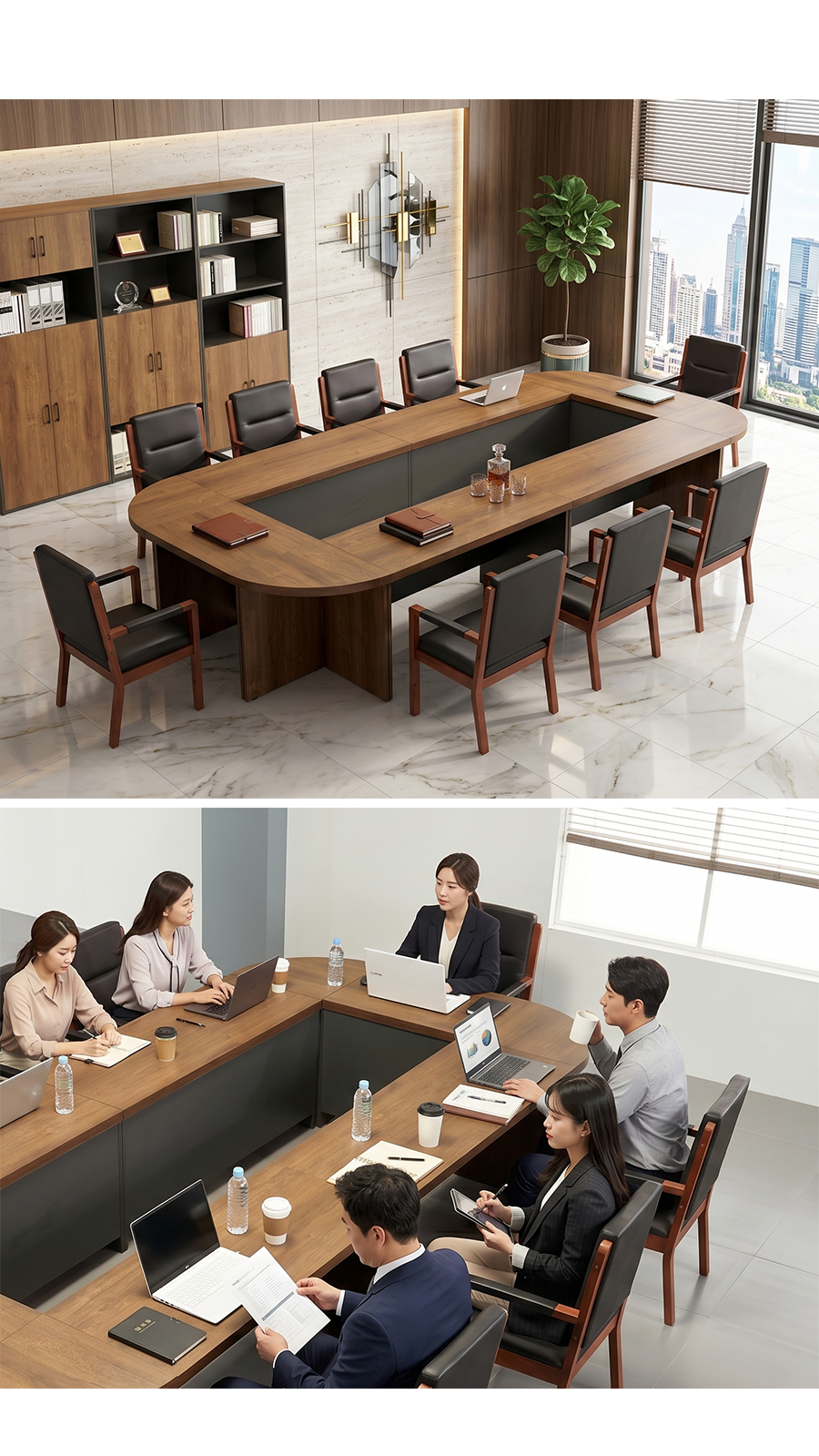 커넥트 대형 연결 회의용 테이블 사무실 회의실 책상 상세 이미지 9