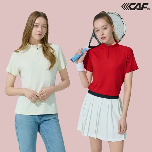 르까프(LECAF) 여성 ICE 반팔 하프집업