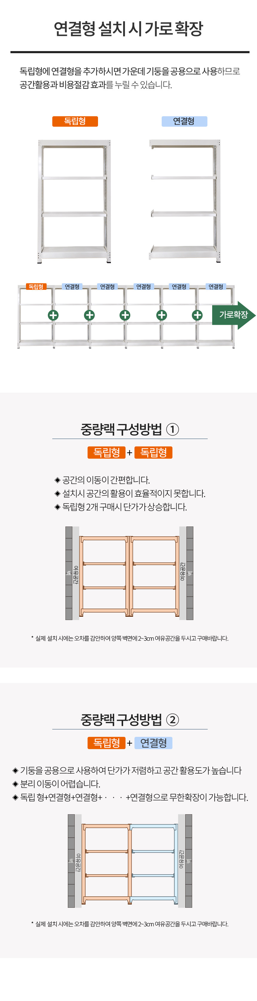 도디스 중량랙 철제선반 연결형