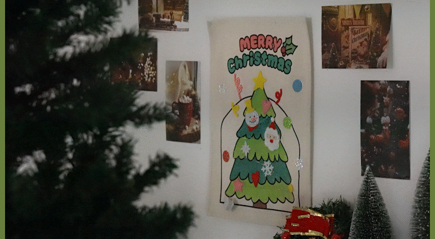 크리스마스 벽트리 포스터