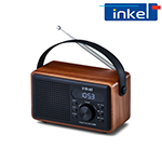 인켈 IK-C35RS 레트로 블루투스 스피커 FM라디오 블랙