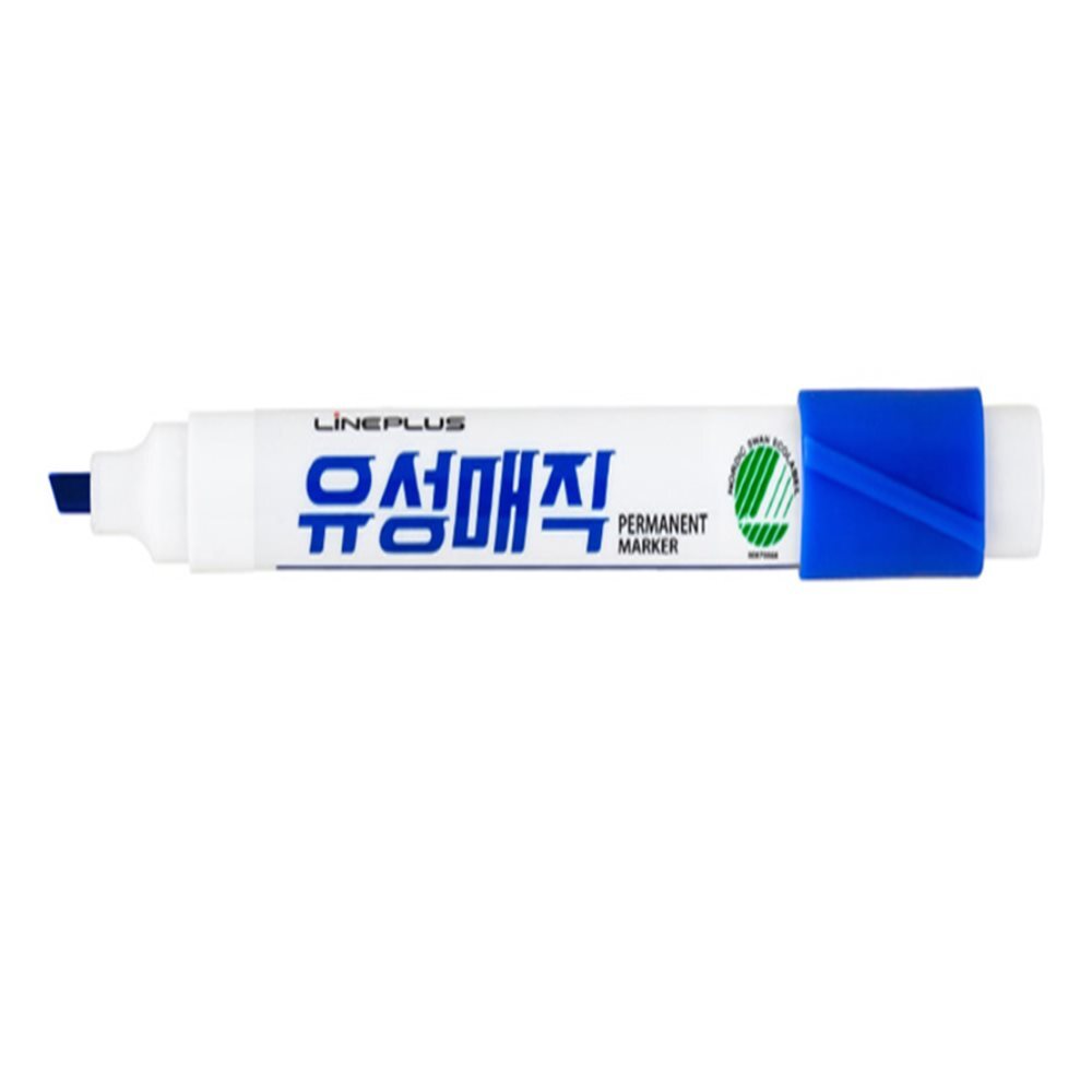 유성매직 사각닙 12개입 1다스 파랑색 굵은네임펜 굵은매직펜 매직마커