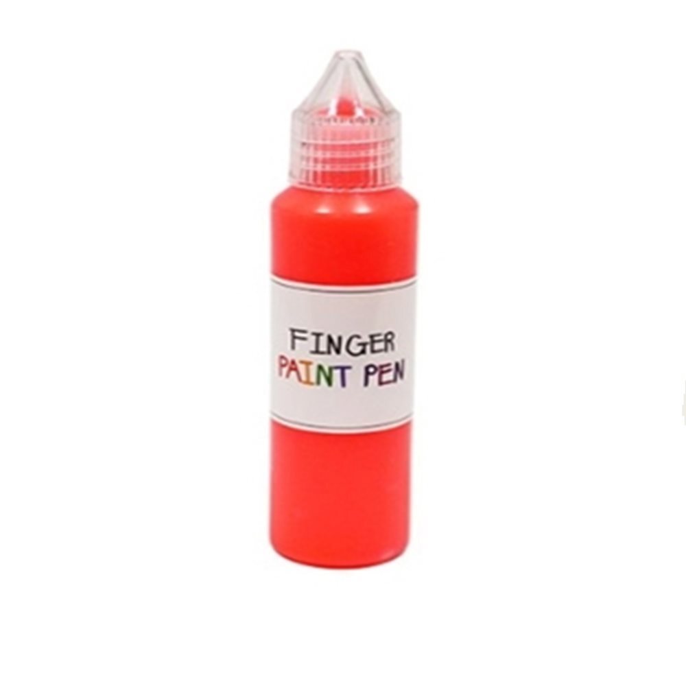 핑거 페인트펜 낱색 50ml 형광 빨강 어르신만들기 그림물감 수채물감