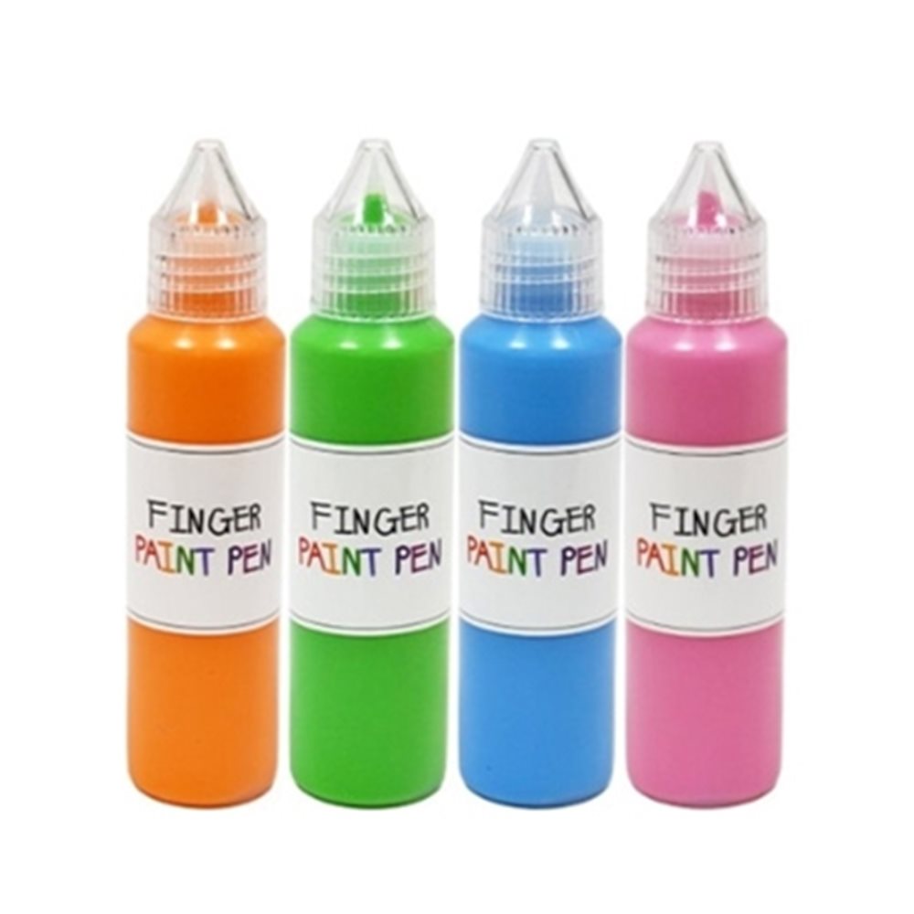핑거 페인트펜 프리지아 세트 50ml x 4색 미술교구 그림도구 핑거페인트물감