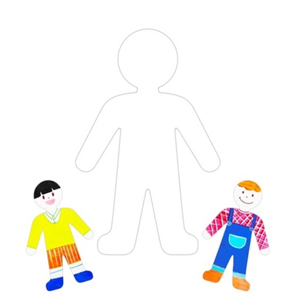 모양종이 남자 사람모양종이 미술종이 그림도화지