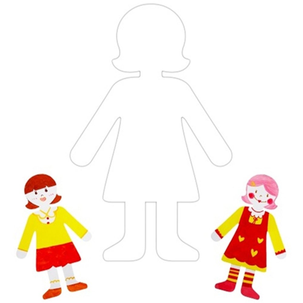 모양종이 여자 사람색칠공부 색칠놀이 어린이집교실꾸미기