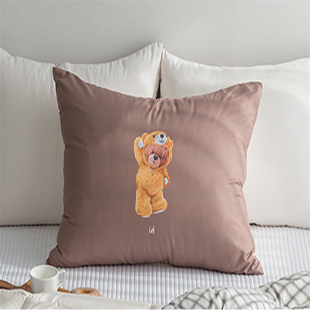 먼지없는 베개커버 50x70cm 허니베어 베개솜 별매 집들이선물세트 패브릭인테리어 인테리어소품세트